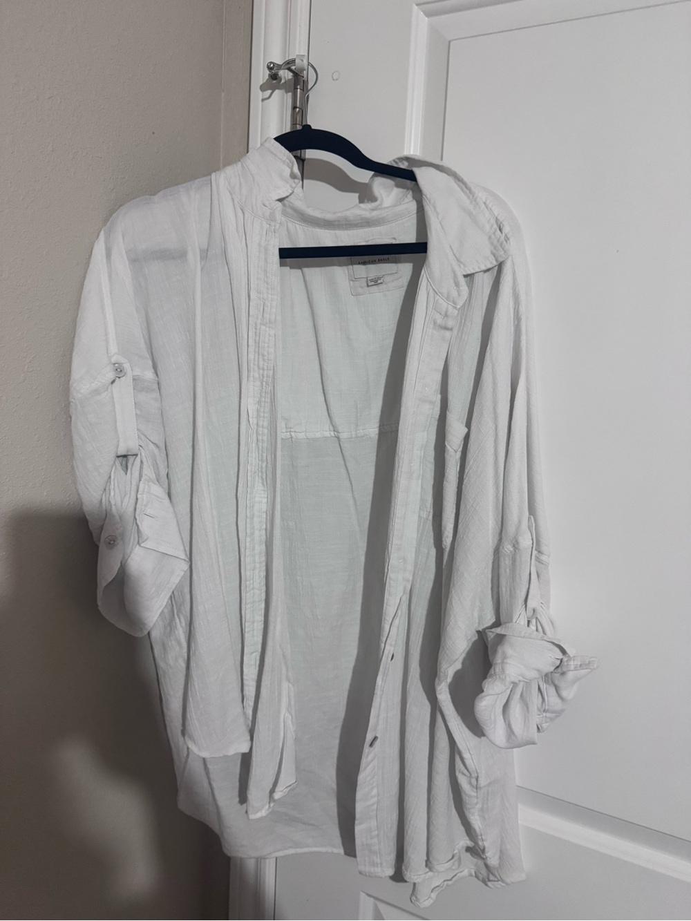 American Eagle Outfitters White Lightweight Swim Coverup